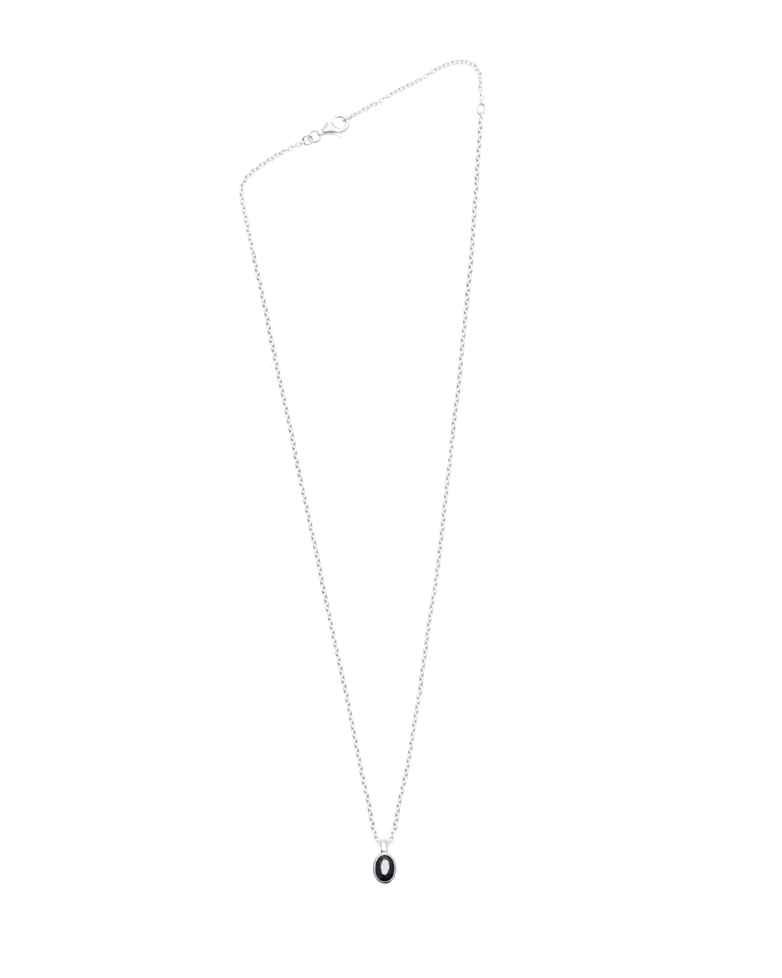 Ying Pendant Necklace, Black Sapphire