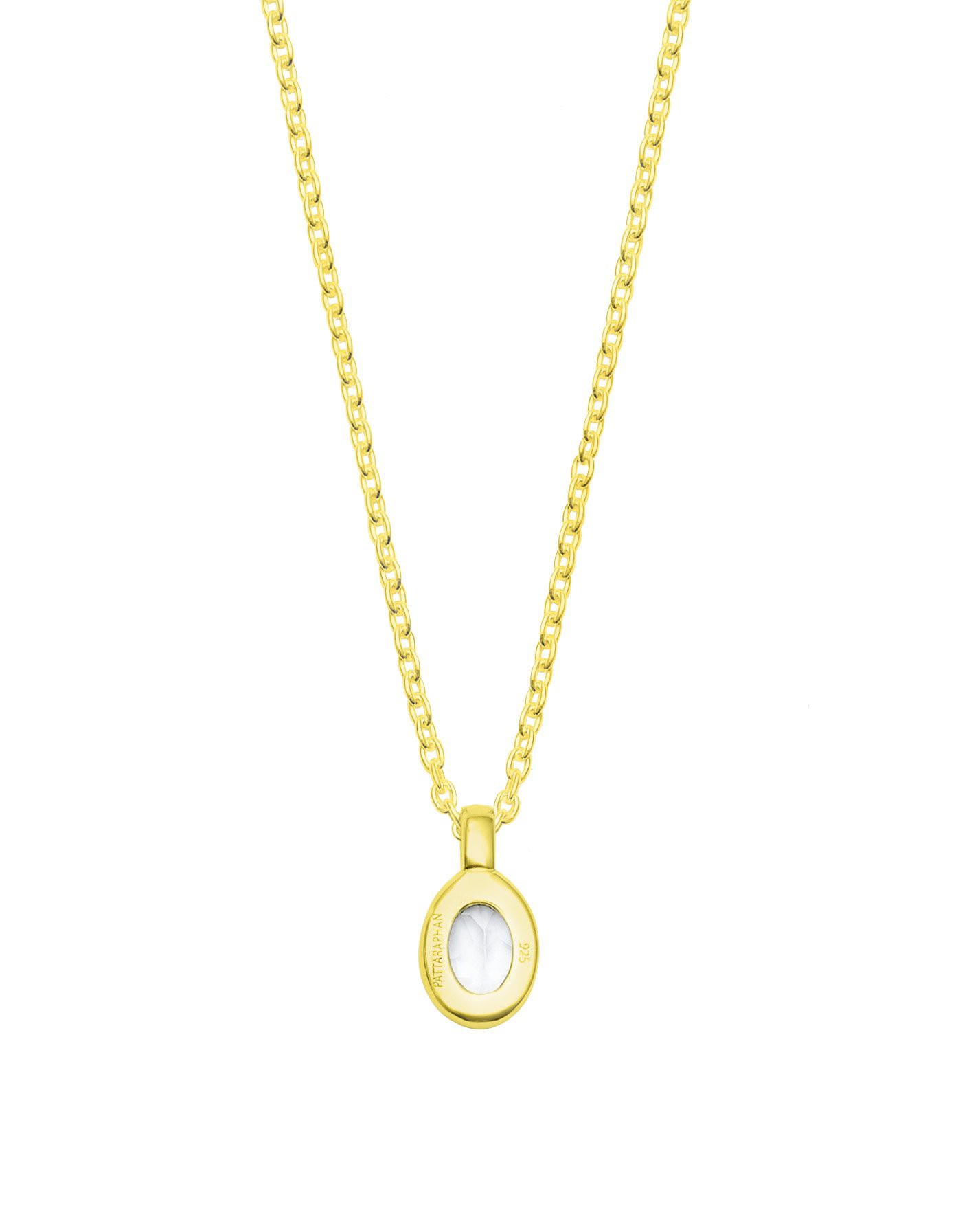 Ying Pendant Necklace, White Sapphire