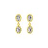 Baby Duo Ying Earrings, White Sapphires