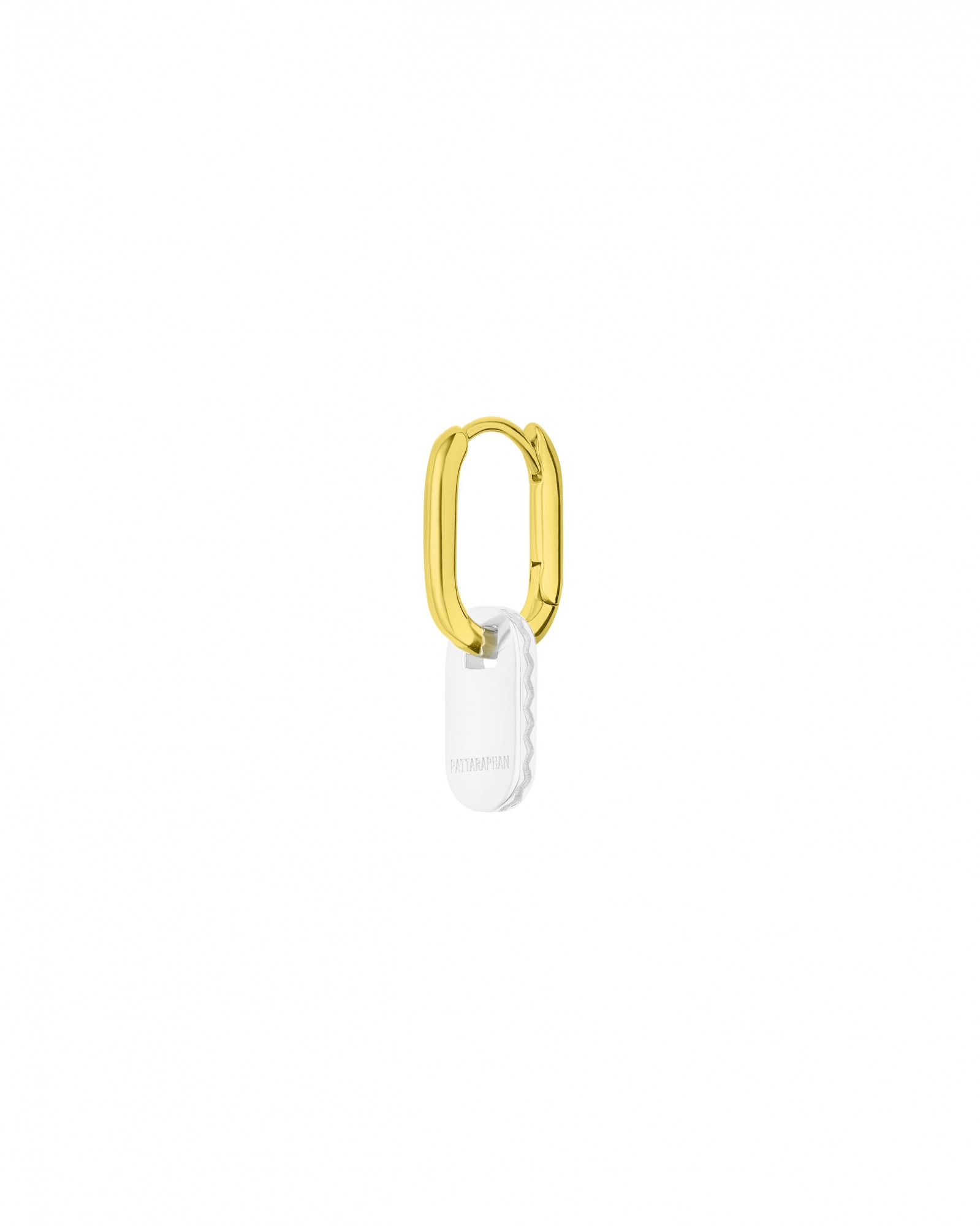 Two-Tone Baby ID Hoops (Gold Hoops)