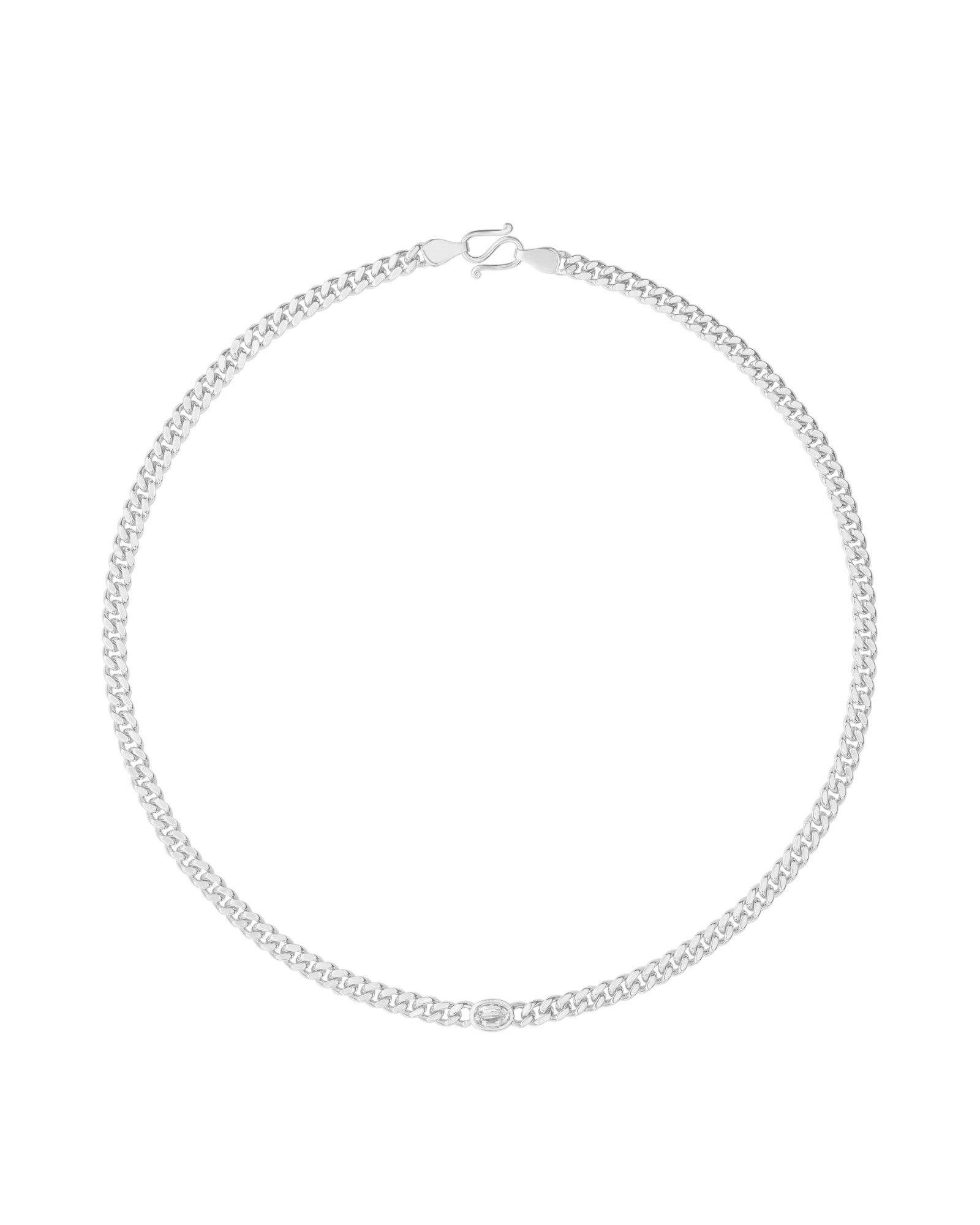 Baby Ying Necklace, White Sapphire