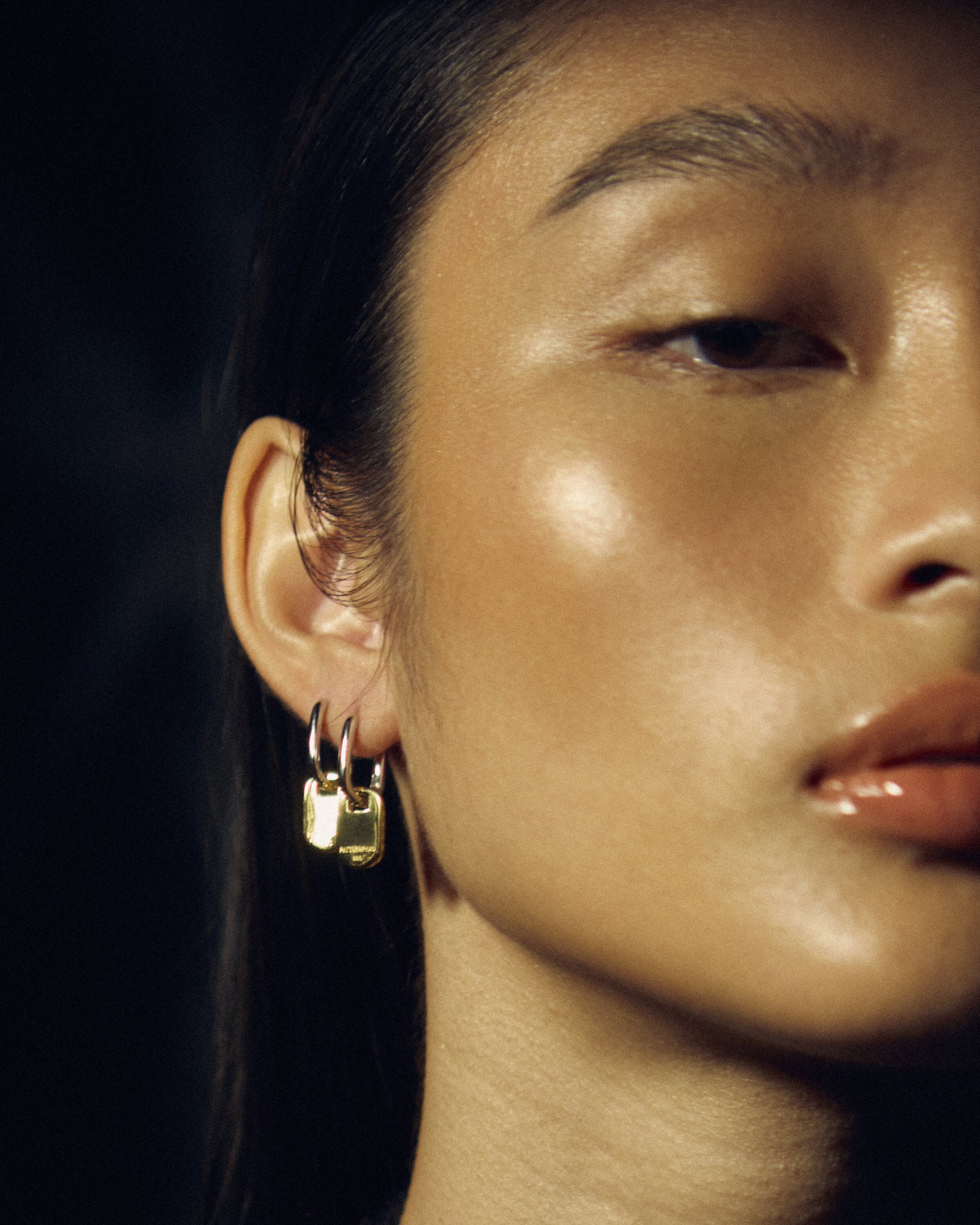 Two-Tone Baby ID Hoops (Silver Hoops)