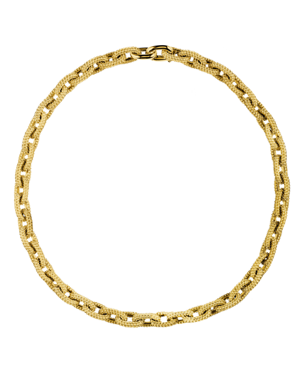 Textured Seamless Link Necklace