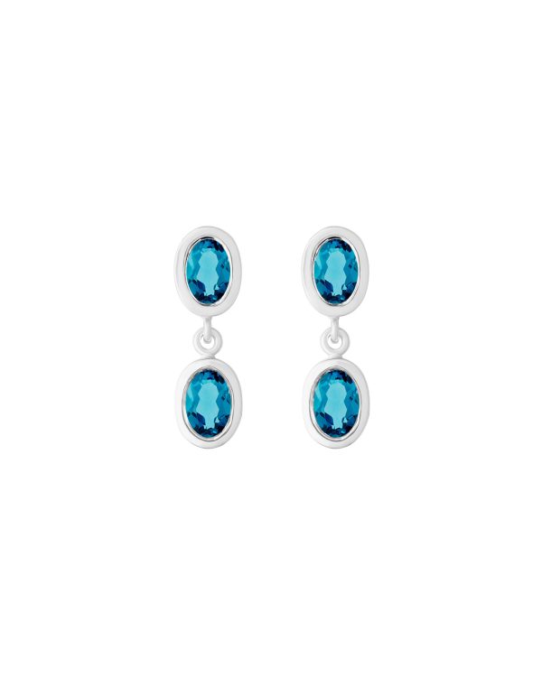 Baby Duo Ying Earrings, London Blue Topaz