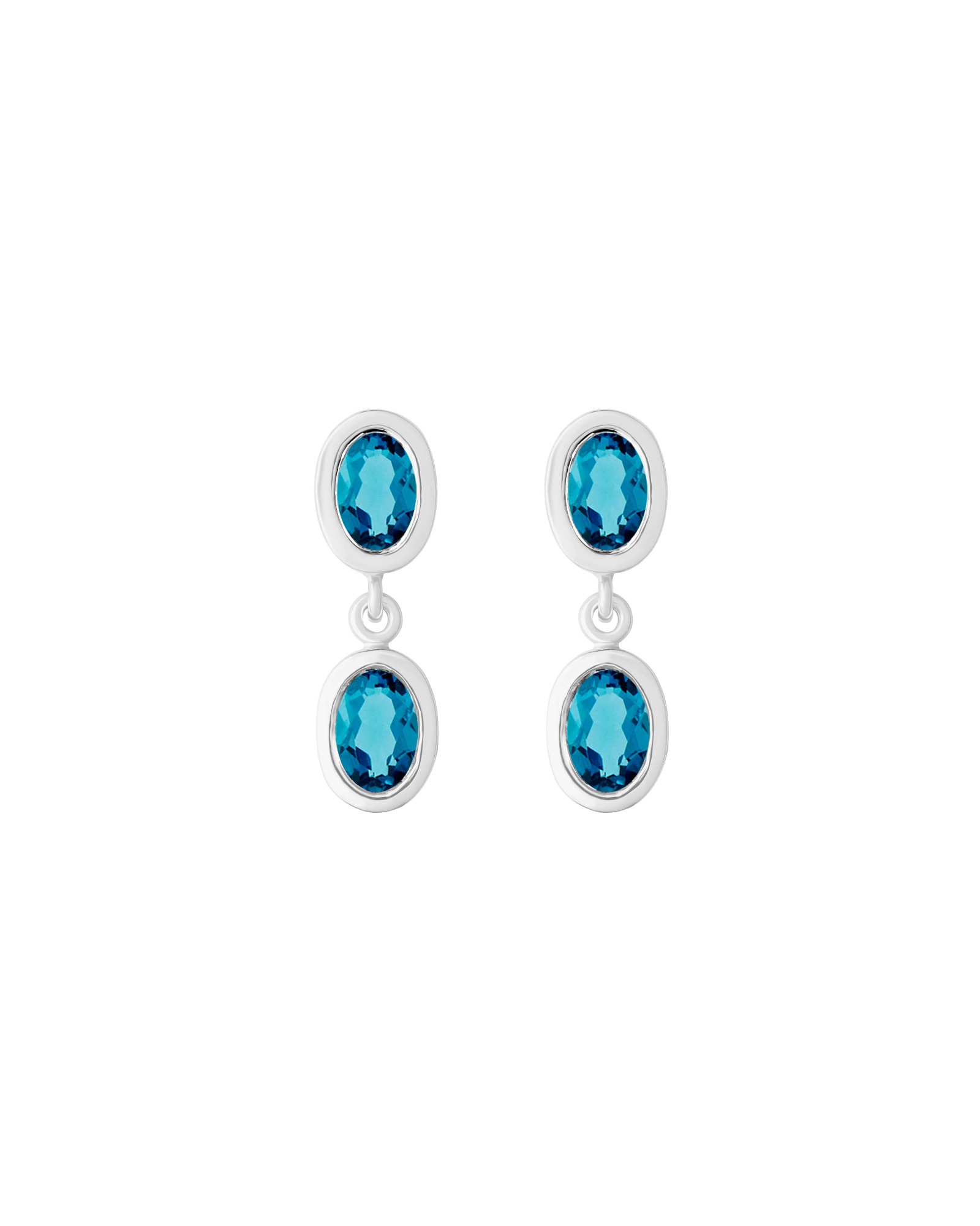 Pattaraphan-Baby Duo Ying Earrings-London Blue Topaz