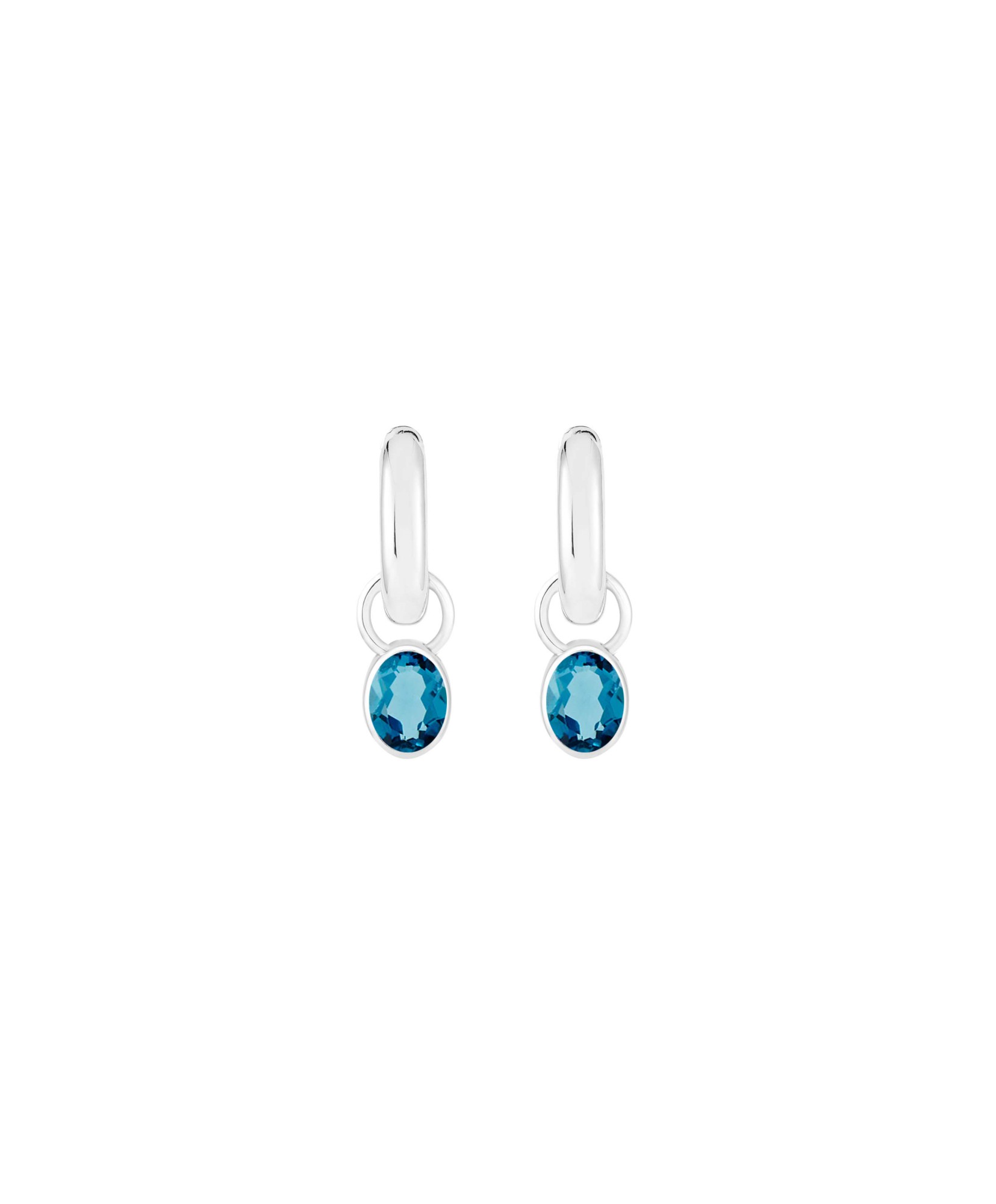 Pattaraphan-Ying Charm Hoops-London Blue Topaz
