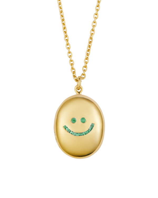 Gem Yim Locket Necklace, Emerald
