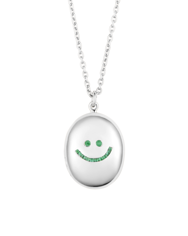 Gem Yim Locket Necklace, Emerald
