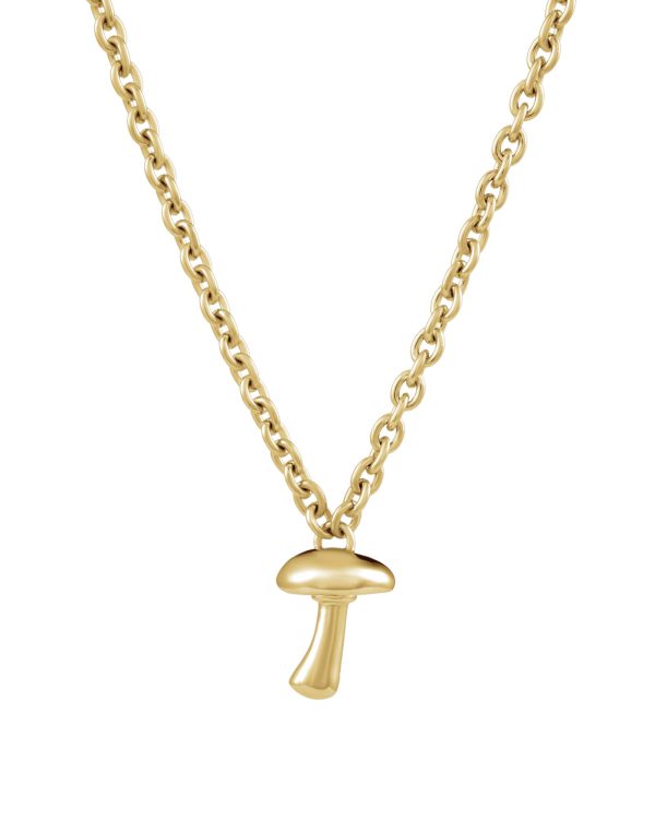 Mini Shroom Pendant Chain Necklace