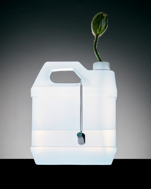 Pavé Tagged ID Necklace, Emerald