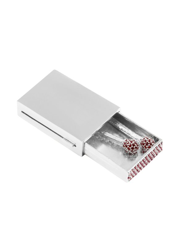 Pavé Akani Match Box, Red Garnet