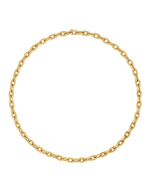 Semi Textured Baby Seamless Link Necklace (Matte Finish)