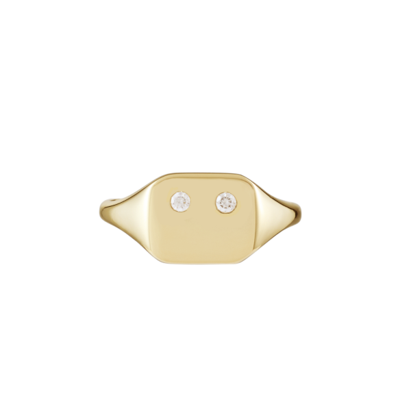 Emi Signet Ring, Diamond